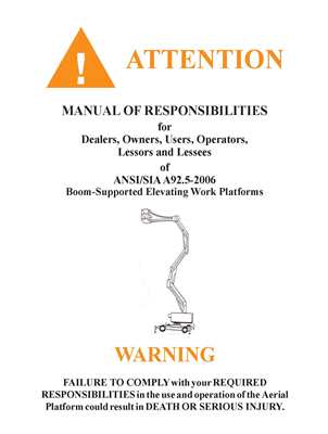 Manual of Responsibilities (MOR) A92.5-2014