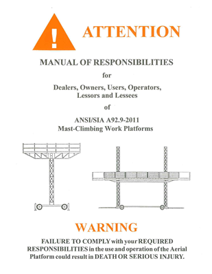 Manual of Responsibilities (MOR) A92.9-2017