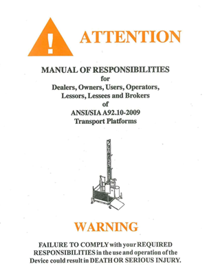Manual of Responsibilities (MOR) A92.10-2014